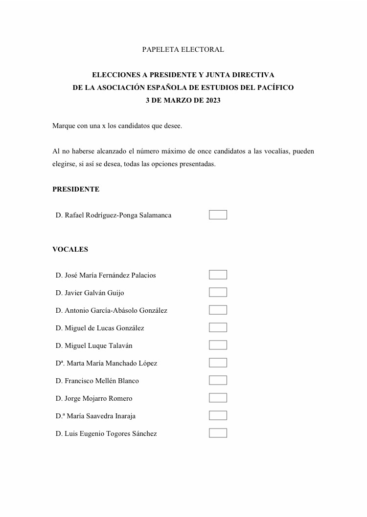 PAPELETA ELECTORAL AEEP 2022